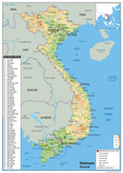 Vietnam Physical Map