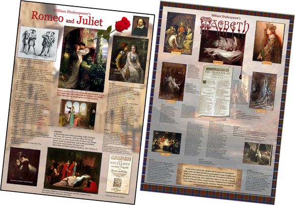 William Shakespeare's Romeo and Juliet and Macbeth Posters