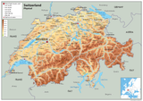 Switzerland Physical Map