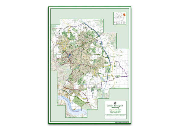 Havering London Borough Map – Tiger Moon