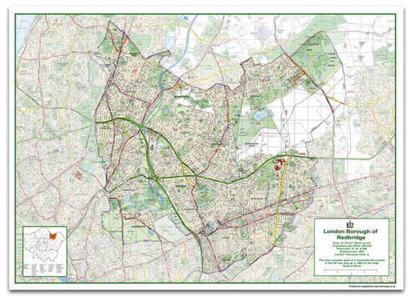 Redbridge London Borough Map