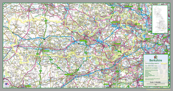 Royal County of Berkshire in England, UK.  This map covers the towns      Bracknell‎     Eton     Hungerford     Maidenhead‎     Newbury     Reading     Sandhurst     Slough‎     Thatcham‎     Windsor     Wokingham