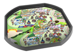 This Fairground mat is ideal for use with a Tuff Tray. It features roller coasters, a boating lake and crazy golf. All the fun of the fair and perfect for individual or small group play.  Printed onto a high quality, durable vinyl material.  86cm x 86cm (approx )  Designed to fit in the Tuff Tray or the Tuff Spot.