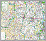 map of Shropshire, a county in England, UK. This map covers the county town of Shrewsbury and: Telford Wellington Dawley Madeley Oswestry Bridgnorth Ludlow Whitchurch Newport Market Drayton