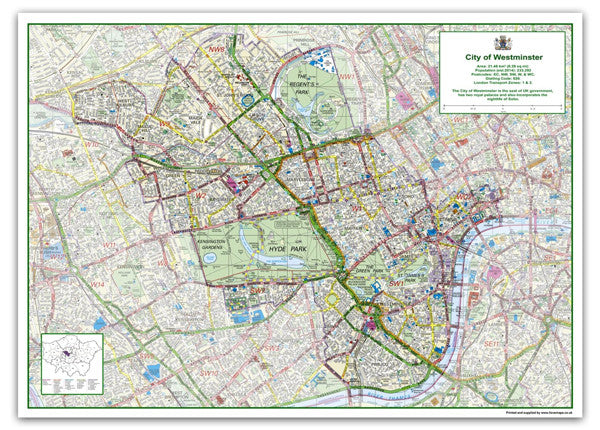 Westminster London Borough Map – Tiger Moon