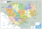 Cambodia Political Map