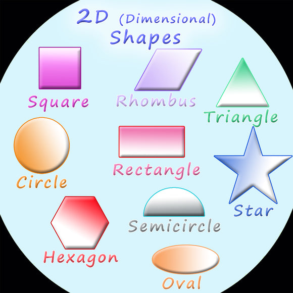 2D Shapes - Tuff Tray Mat Insert MNI