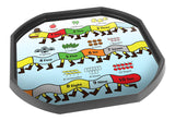 This educational 1-10 Centipede Number Line mat is ideal for use with a Tuff Tray. The 1-10 number line encourages numeracy and visually represents the numbers using groups of familiar objects.  Printed onto a high quality, durable vinyl material.  86cm x 86cm (approx )  Designed to fit in the Tuff Tray or the Tuff Spot.