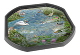 The Pond tuff tray mat features pond life on, above, aroundsand in the water! Spot a swan, duck, heron and much more. Perfect for individual or small group imaginative play. Designed to fit in the Tuff Tray or the Tuff Spot.