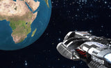 Space Coming Home Rocket Spaceship Scene Backdrop