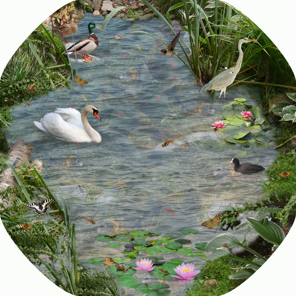 The Pond tuff tray mat features pond life on, above, aroundsand in the water! Spot a swan, duck, heron and much more. Perfect for individual or small group imaginative play. Designed to fit in the Tuff Tray or the Tuff Spot.