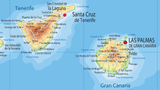 Canary Islands Physical Map
