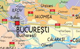 Extract from a political map of Romania showing Bucharest