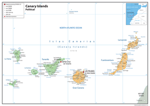 Canary Islands Political Map