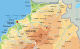 Lebanon Physical Map