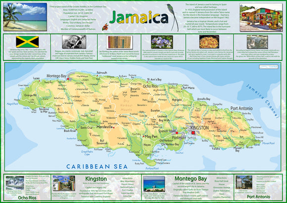 Illustrated Map of Jamaica