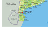 Mozambique Physical Map