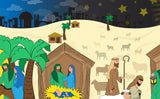 The Story of the Nativity Backdrop