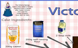 Simple Recipes For Children Poster Set - Shepherd's Pie, Spaghetti Bolognese. Victoria Sponge
