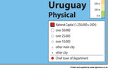 Uruguay Physical Map