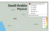 Saudi Arabia Physical Map