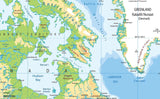 Extract from the Map of the continent of North America  showing Hudson Bay. The largest urban areas are: New York City Mexico City Los Angeles Chicago Boston Toronto Dallas–Fort Worth San Francisco Bay Area Houston Miami Philadelphia