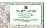 City of Westminster London Borough Map Mounted Board