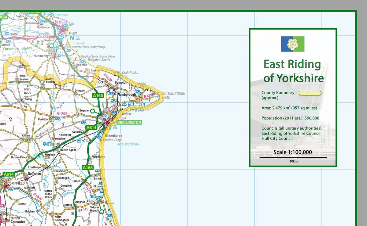 East Riding Of Yorkshire County Map – Tiger Moon