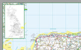 map of Norfolk, a county in England, UK.  This map covers the city of Norwich and the towns:      King's Lynn     Great Yarmouth     Thetford     Gorleston-on-Sea     Dereham     Taverham     Wymondham     North Walsham