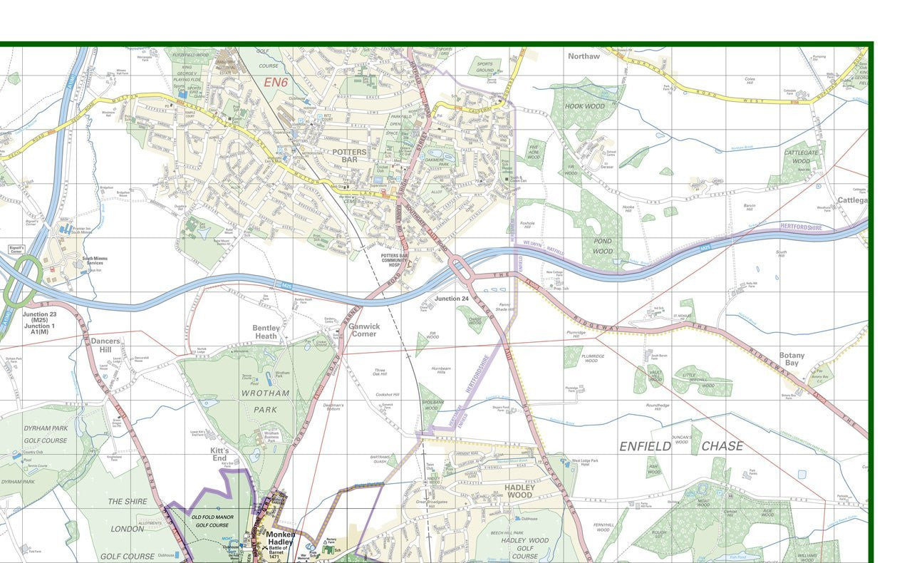 Barnet Postcode Visual Barnet London Borough Map – Tiger Moon