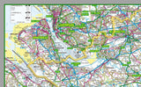 map of Cheshire, a county in England, UK. This map covers the City of Chester and towns: Sandbach Widnes Warrington