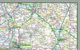 Map of Gloucestershire, a county in England, UK. This map covers the city of Gloucester and the towns:  Cheltenham, Kingswood,Filton, Stroud, Yate, Tewkesbury & Cirencester.
