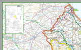 Northumberland, a unitary authority and historic county in the North of England, UK. This map covers the towns of Alnwick and Morpeth