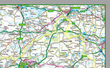 1:100,000 detailed map of Northamptonshire, in England, UK. This map covers the County Town of Northampton and towns: Kettering Corby Wellingborough Rushden Daventry and the districts: South Northamptonshire Northampton Daventry Wellingborough Kettering Corby East Northamptonshire