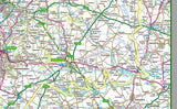 Map of Gloucestershire, a county in England, UK. This map covers the city of Gloucester and the towns:  Cheltenham, Kingswood,Filton, Stroud, Yate, Tewkesbury & Cirencester.