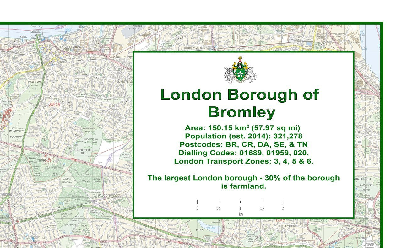 Br1 Postcode Map Bromley London Borough Map – Tiger Moon
