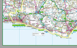 map of East Sussex, England, UK.  This map covers the towns      Battle     Brighton     Crowborough     Eastbourne‎     Hailsham‎     Hastings     Heathfield     Hove     Lewes     Newhaven     Rye     Seaford     Uckfield‎     Wadhurst‎     Winchelsea