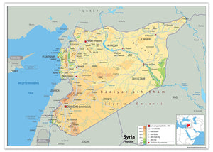 Syria Physical Map