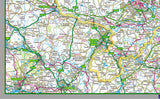 1:100,000 detailed map of Derbyshire, a county in the Midlands of England, UK. This map covers the City of Derby and towns: Chesterfield Dronfield Bolsover Belper Glossop Buxton Ilkeston Long Eaton Matlock Swadlincote and the Boroughs of: High Peak Derbyshire Dales South Derbyshire Erewash Amber Valley North East Derbyshire Chesterfield Bolsover City of Derby