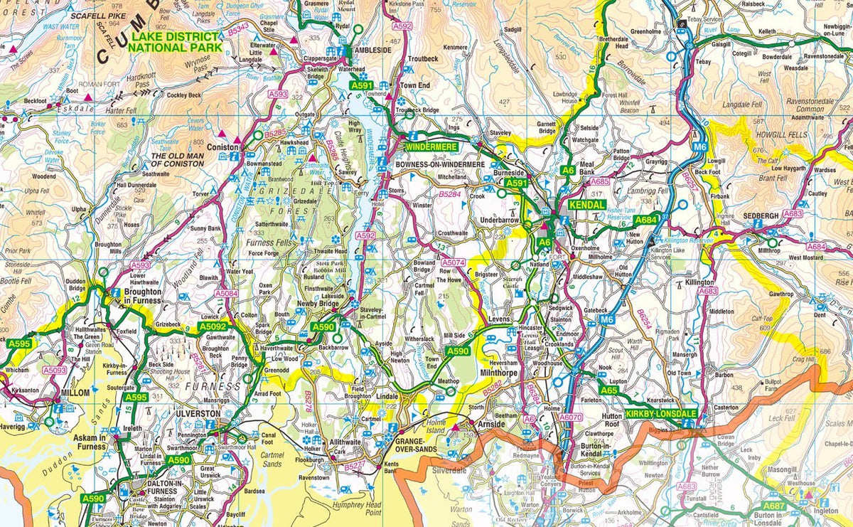 Cumbria County Map – Tiger Moon