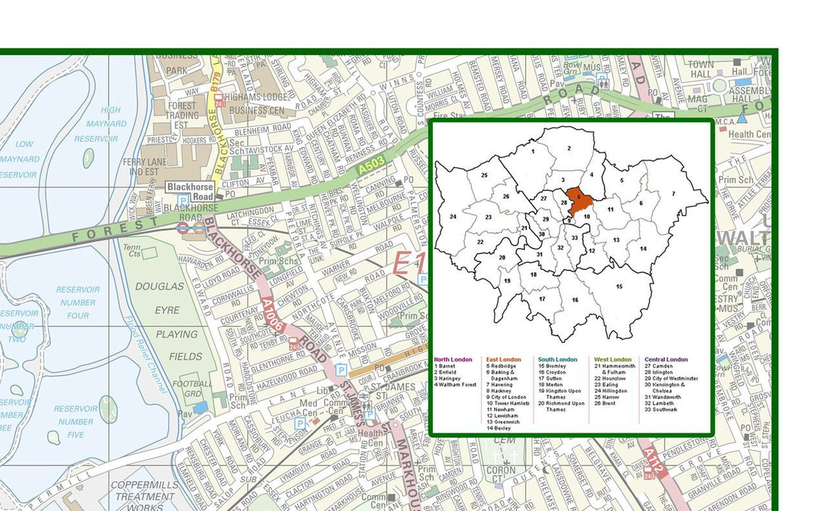 Hackney London Borough Map – Tiger Moon