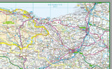 map of Devon, a county in the South of England, UK containing Dartmoor and Exmoor National Parks.  This map covers the towns      Dawlish     Exmouth     Sidmouth     Ilfracombe     Lynmouth     Torquay     Paignton     Brixham     Barnstaple     Bideford     Honiton     Newton Abbot     Okehampton     Tavistock     Totnes     Tiverton