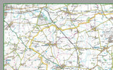 1:100,000 detailed map of the smallest county, Rutland, in the Midlands of England, UK The map covers Rutland Water, Braunston, Belton, Cottesmore, Exton, Greetham, Ketton, Langham, Lyddington, Martinsthorpe, Normanton, Oakham, Ryhall, Casterton, Uppingham and Whissendine.