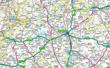map of Herefordshire, a county in England, UK.  This map covers the cathedral city of Hereford and:      Bromyard‎     Kington     Ledury‎     Leominster     Ross-on-Wye‎