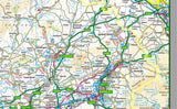 Lancashire, a ceremonial county in the East of England, UK. This map covers the towns Preston Blackburn Accrington Burnley Nelson Colne Leyland Chorley Lancaster Morecambe
