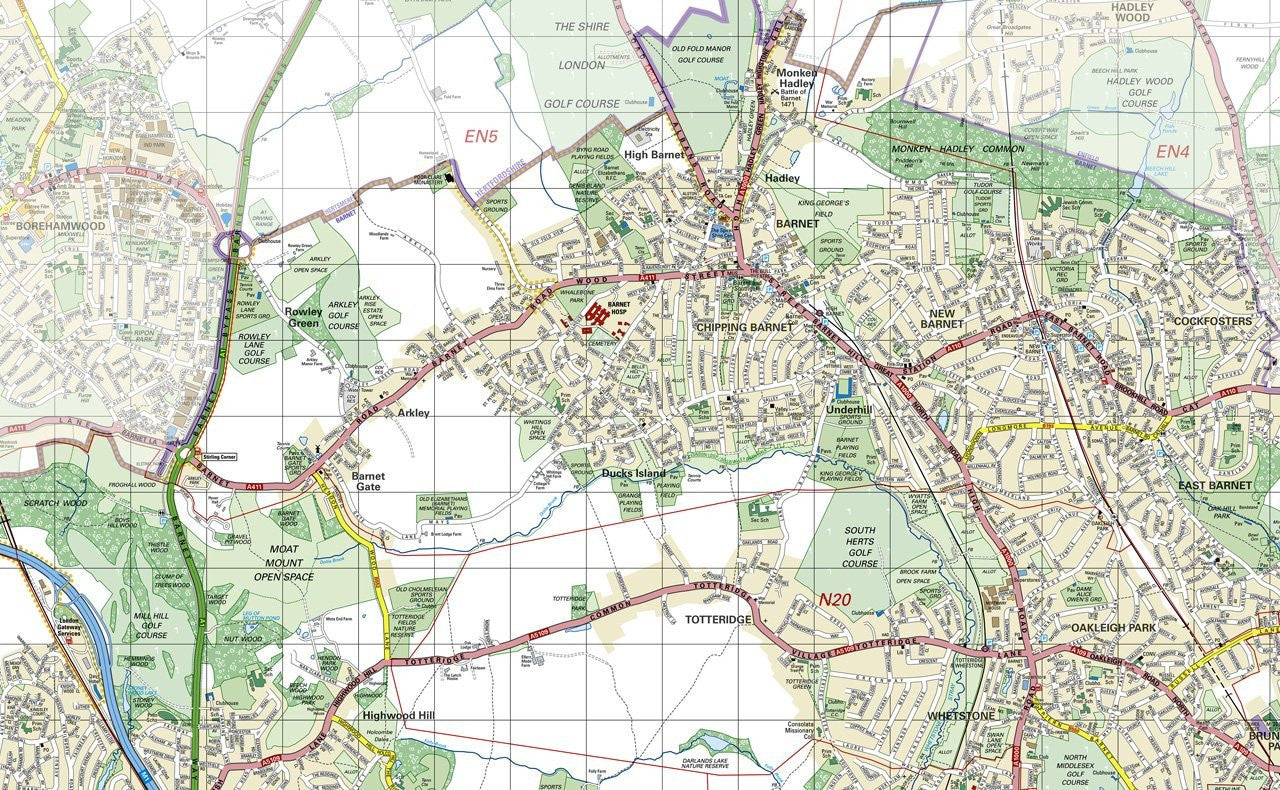 Barnet Postcode Visual Barnet London Borough Map – Tiger Moon