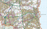 Newcastle Tyne and Wear County Map