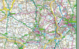 1:100,000 detailed map of Derbyshire, a county in the Midlands of England, UK. This map covers the City of Derby and towns: Chesterfield Dronfield Bolsover Belper Glossop Buxton Ilkeston Long Eaton Matlock Swadlincote and the Boroughs of: High Peak Derbyshire Dales South Derbyshire Erewash Amber Valley North East Derbyshire Chesterfield Bolsover City of Derby