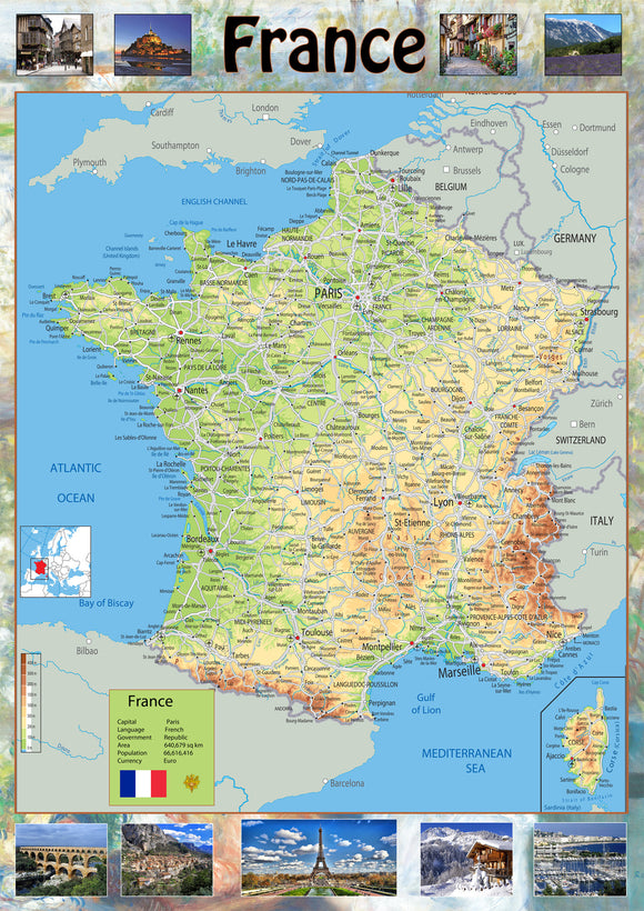 Illustrated Map of France