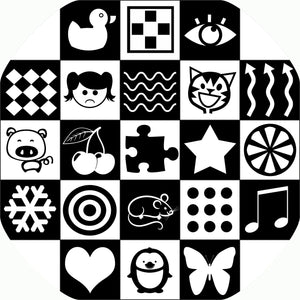 Black & White Sensory Tuff Tray Mat